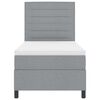 vidaXL Boxspringbed met matras Lichtgrijs 80 x 200 cm Stof