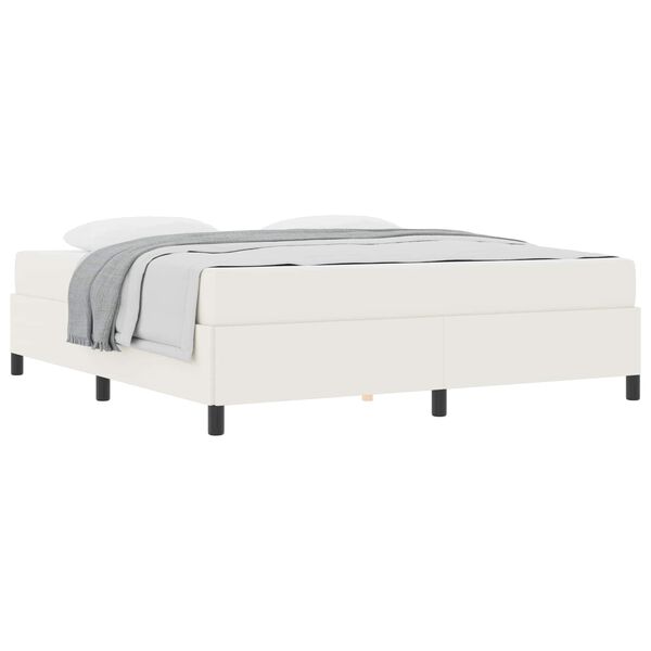 vidaXL Bedframe met matras Cr&egrave;me 180 x 200 cm Stof