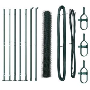 vidaXL Gelast Draadhek met Betonnen Basis 10 x 0,8 m (B x H)