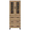 vidaXL Hoge kast met lade 2 pcs Artisan Eiken Bewerkt hout