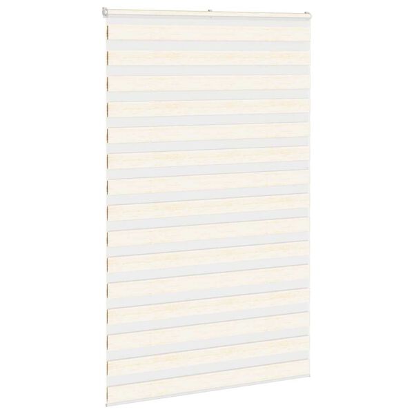vidaXL Zebra rolgordijn 150x200 cm stofbreedte 145,9 cm marmerbeige