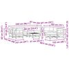 vidaXL Tuin loungeset 33 pcs Wasbruin Massief grenenhout
