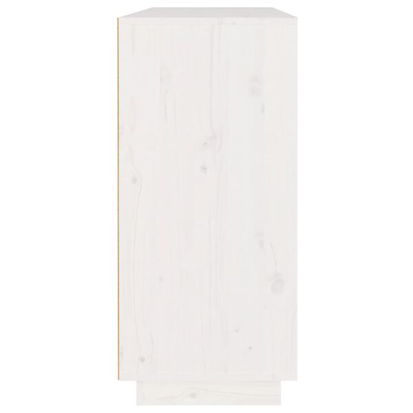 vidaXL Dressoir 110x34x75 cm massief grenenhout wit