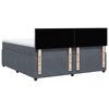 vidaXL Boxspring met matras fluweel donkergrijs 200x200 cm