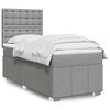 vidaXL Boxspring met matras stof lichtgrijs 90x190 cm