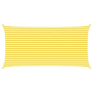 vidaXL Zonneschaduwzeil Geel en Wit 6 x 3 m 100% Polyester Oxford
