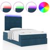 vidaXL Ottoman bed met matrassen en LED's 120x190cm fluweel
