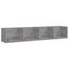vidaXL Wandschap CD 100x18x18 cm bewerkt hout grijs sonoma eikenkleur