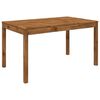 vidaXL Tuindiner tafel LAREN Naturel 141 x 80,5 x 75 cm