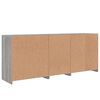 vidaXL Dressoir met LED-verlichting 181,5x37x678 cm grijs sonoma eiken