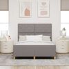 vidaXL Bedframe met hoofdeinde Taupe 160 x 200 cm Stof