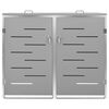 vidaXL Containerberging dubbel 138x77,5x112,5 cm roestvrij staal