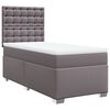 vidaXL Boxspring met matras kunstleer grijs 90x200 cm