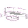 vidaXL Bedframe met lades massief grenenhout wit 90x190 cm