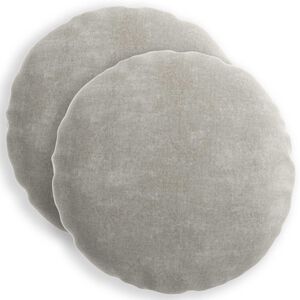 vidaXL Kussensloop 2 st HEERLEN Lichtgrijs &Oslash; 50 cm Chenille Stof