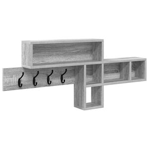 vidaXL Wandgemonteerde kapstok Grijs Sonoma 100 x 12 x 43,5 cm