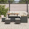 vidaXL Tuinbankenset 9 pcs Zwart poly rattan