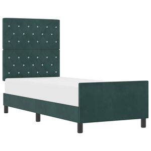 vidaXL Boxspringbed met hoofdeinde Donkergroen 80 x 200 cm Fluweel