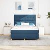 vidaXL Boxspringbed met matras met hoofdeinde Blauw 140 x 200 cm Stof