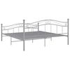 vidaXL Bedframe zonder matras metaal grijs 140x200 cm