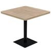 vidaXL Bistrotafel vierkant 80x80x75 cm MDF en staal eikenkleur