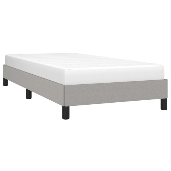 vidaXL Bedframe zonder matras 90x190 cm stof lichtgrijs single