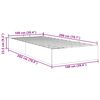 vidaXL Bedframe zonder matras 100x200 cm kunstleer wit