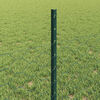 vidaXL Hek met Paal Groen 0,5 x 10 m Staal en PVC