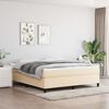 vidaXL Boxspring met matras stof cr&egrave;mekleurig 160x200 cm