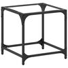 vidaXL Salontafel met transparant glazen blad 40x40x40 cm staal