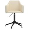 vidaXL Eetkamerstoelen draaibaar 2 st fluweel cr&egrave;mekleurig