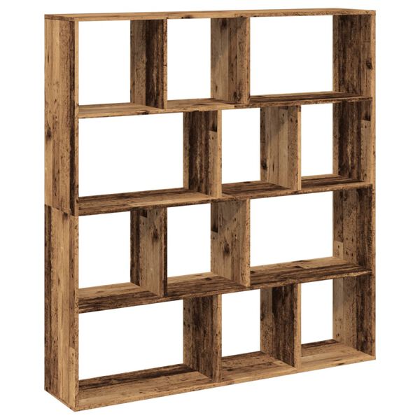 vidaXL Boekenkast 132x29x141,5 cm bewerkt hout oud houtkleurig