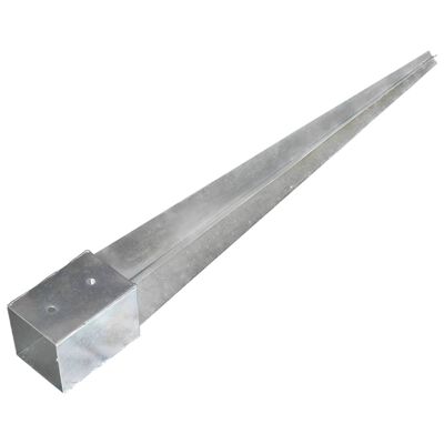 vidaXL Grondpinnen 12 st 10x10x91 cm gegalvaniseerd staal zilverkleurig