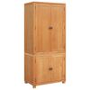 vidaXL Opslagmeubel Set 2 st Bruin 80 x 50 x 180 cm Massief Eikenhout