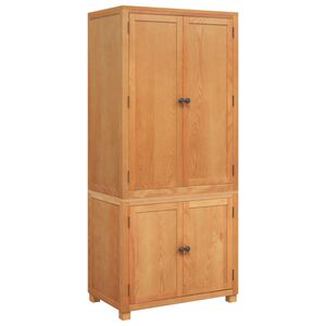vidaXL Opslagmeubel Set 2 st Bruin 80 x 50 x 180 cm Massief Eikenhout