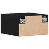 vidaXL Wandkastje met lade Zwart Eiken 35 x 35 x 20 cm Bewerkt hout