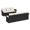 vidaXL Tuinbankenset 8 st Zwart poly rattan