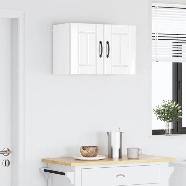 vidaXL Keukenkast Lucca 2 pcs Hoogglans Wit 30 x 31 x 40 cm