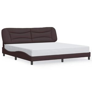 vidaXL Bedframe zonder matras "Hvar" stof donkerbruin 200x200 cm