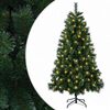 vidaXL Kunstkerstboom 120 cm 150 LED's Warmwit PVC en Metaal Groen