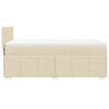 vidaXL Boxspring met matras stof cr&egrave;mekleurig 80x200 cm