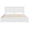 vidaXL Bedframe met lade met hoofdeinde Wit 200 x 200 cm Bewerkt hout