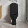 vidaXL Toiletbril soft-close met quick-release ontwerp zwart