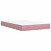 vidaXL Boxspring met matras fluweel roze 120x190 cm