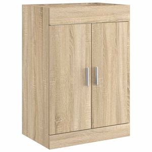 vidaXL Badkamer Onder Wasbak Kast Sonoma Eiken 56 x 37,5 x 81 cm