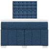 vidaXL Boxspring met matras stof blauw 120x190 cm