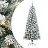 vidaXL Kunstmatige Inklapbare Kerstboom Groen en Wit 240 cm
