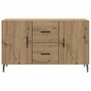 vidaXL Dressoir 100x36x60 cm bewerkt hout artisanaal eikenkleurig