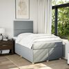 vidaXL Boxspring met matras stof lichtgrijs 120x200 cm
