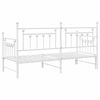 vidaXL Bedframe voor een daybed met hoofdeinde Wit 80 x 200 cm Staal